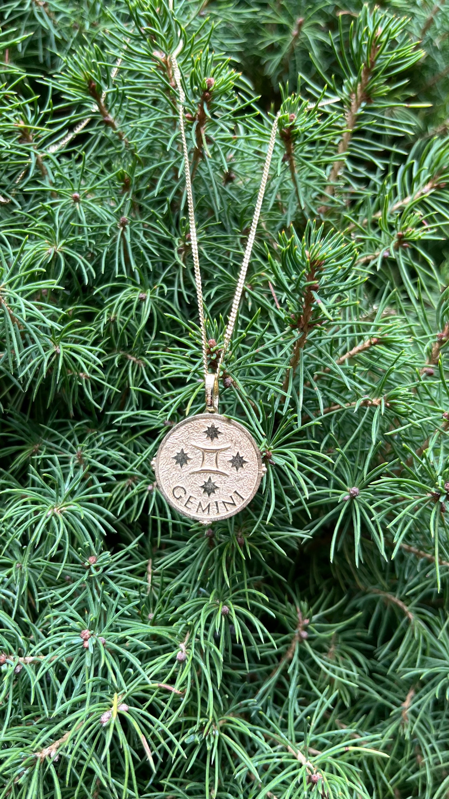 14K Gold Zodiac Pendant