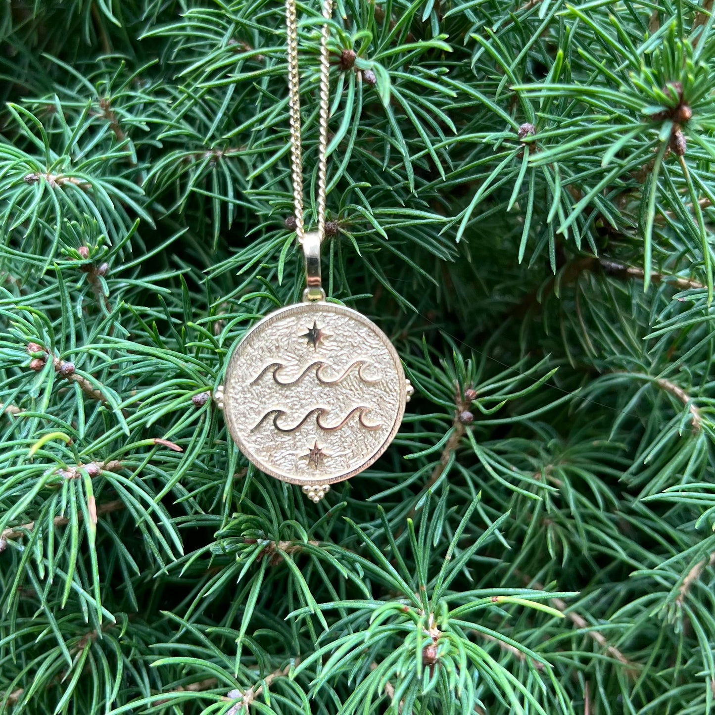 14K Gold Zodiac Pendant