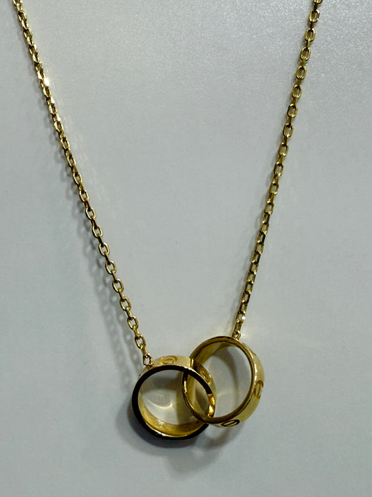 14K Gold Love Connector Chain 16”
