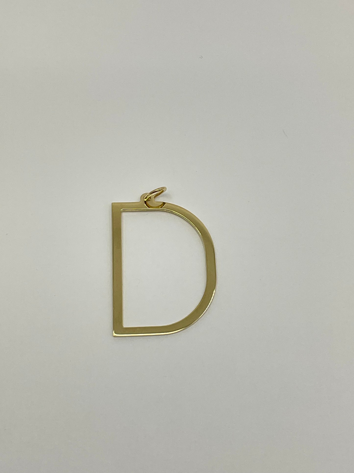 14KY Solid Gold Initial Pendant