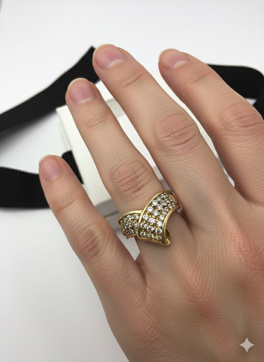 14KY Crown Diamond Ring