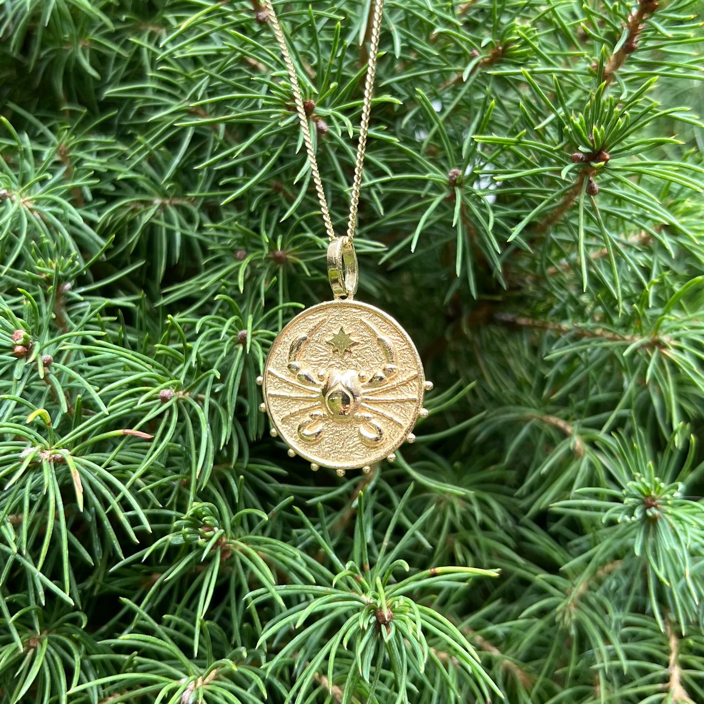 14K Gold Zodiac Pendant