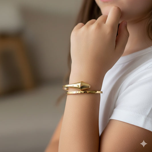 14K Gold Snake Bangel