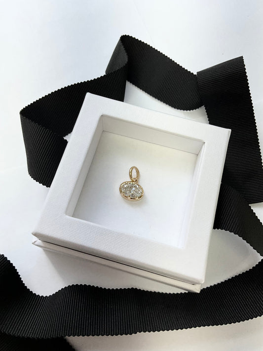 14K Gold Lab Grown Diamond 2.10ct Oval Shape Charm Pendant