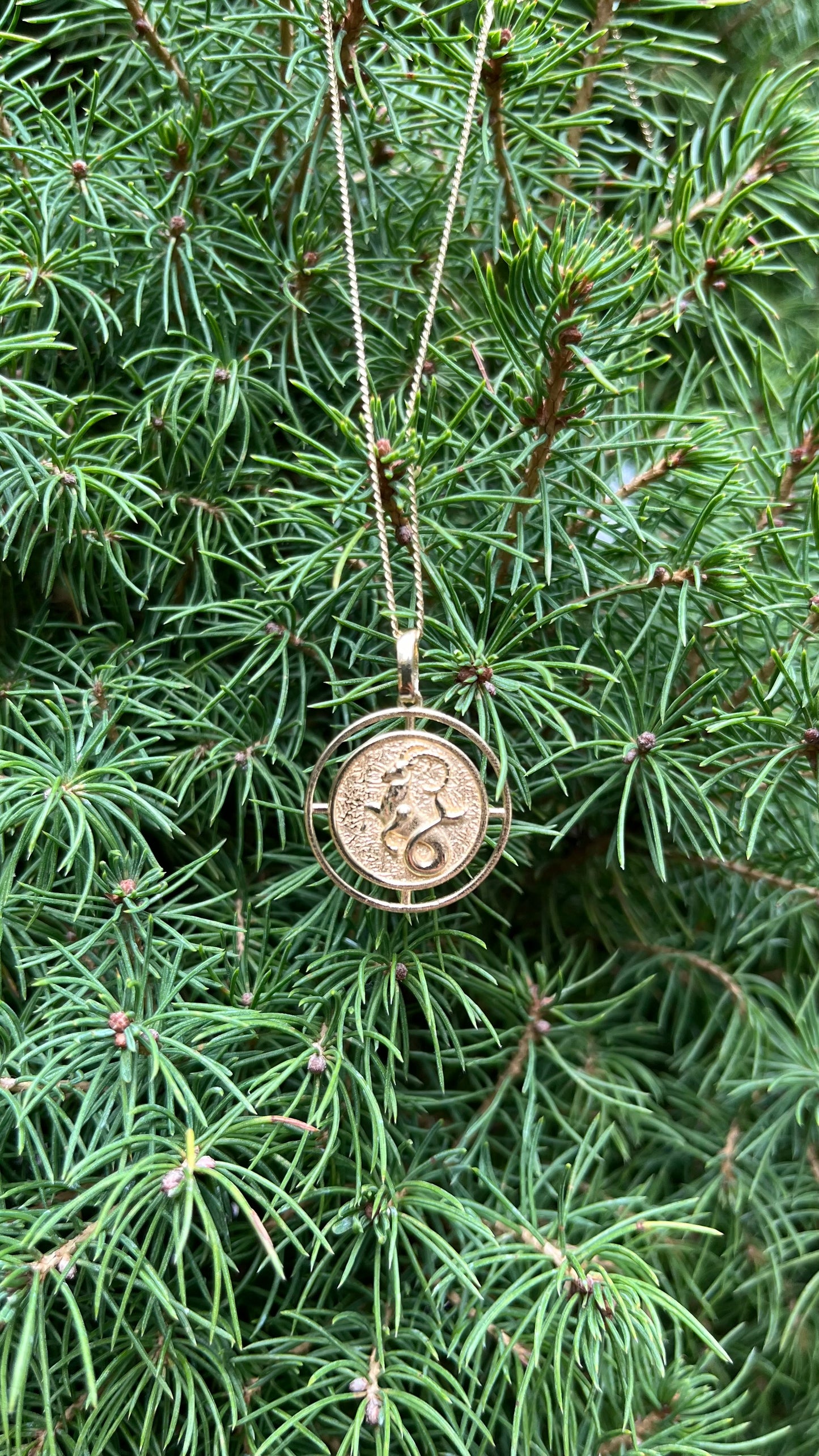 14K Gold Zodiac Pendant