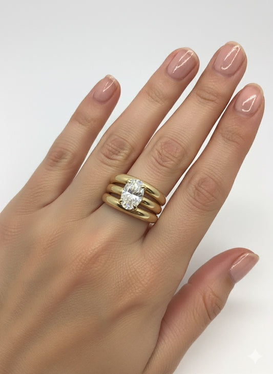 14KY Gold 2.60ct Lab Diamond Ring