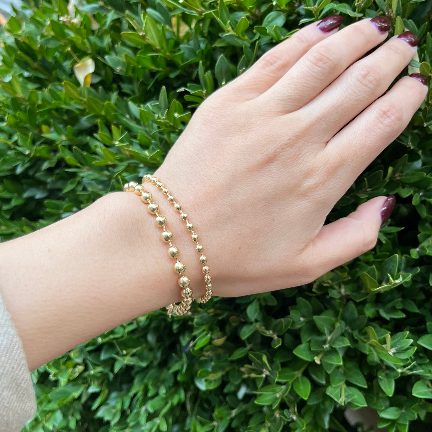 14K Gold Ball Bracelet