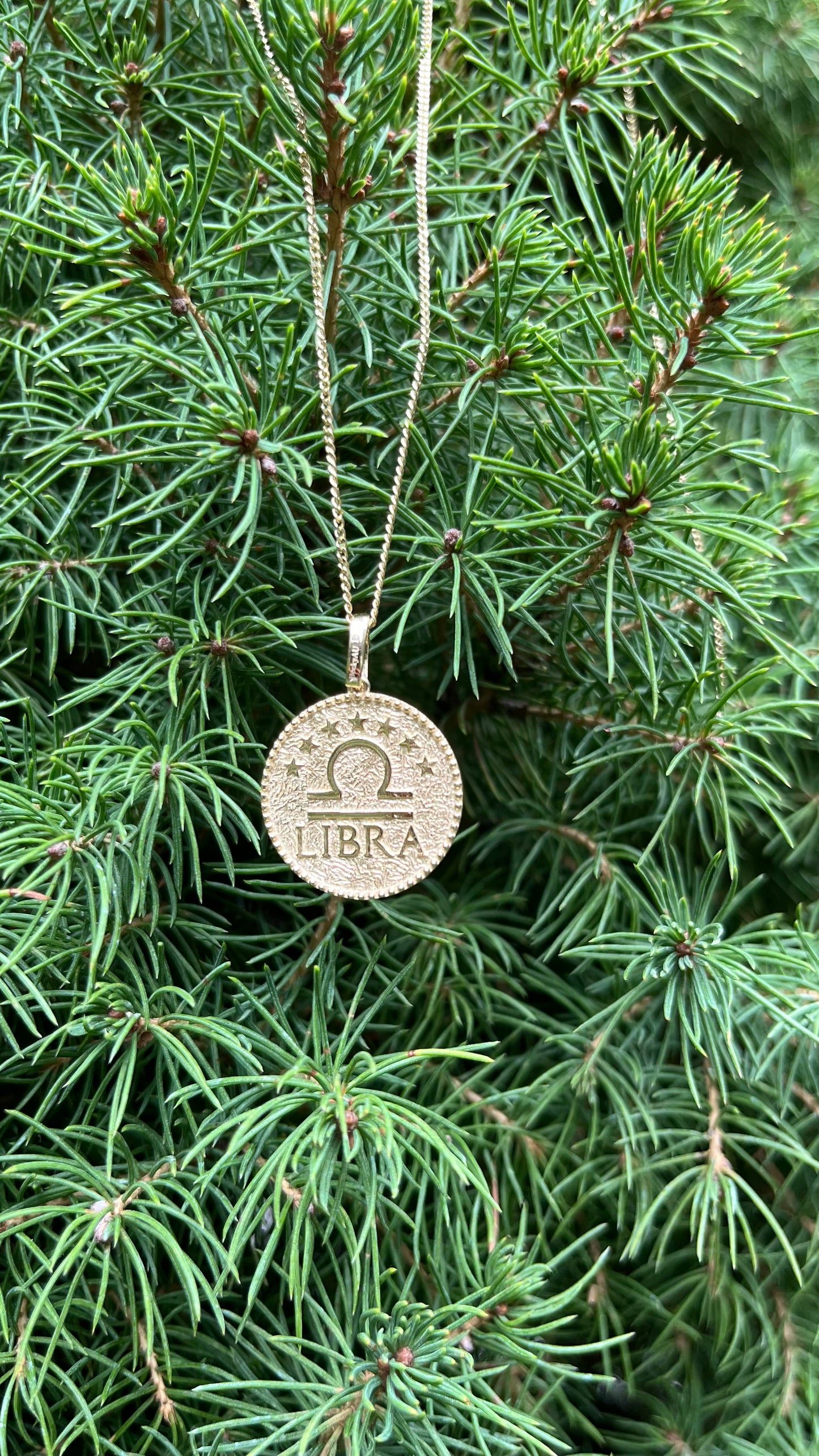 14K Gold Zodiac Pendant