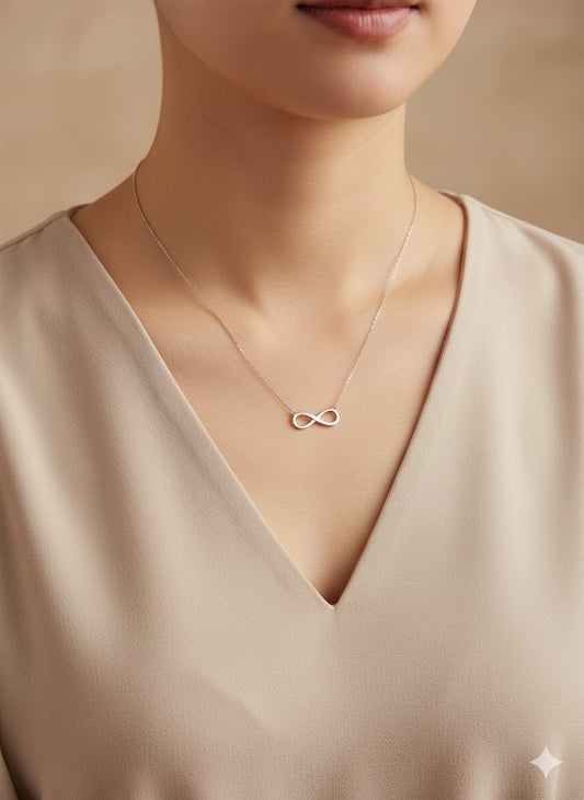 14k Gold Necklace with Infinity Pendant