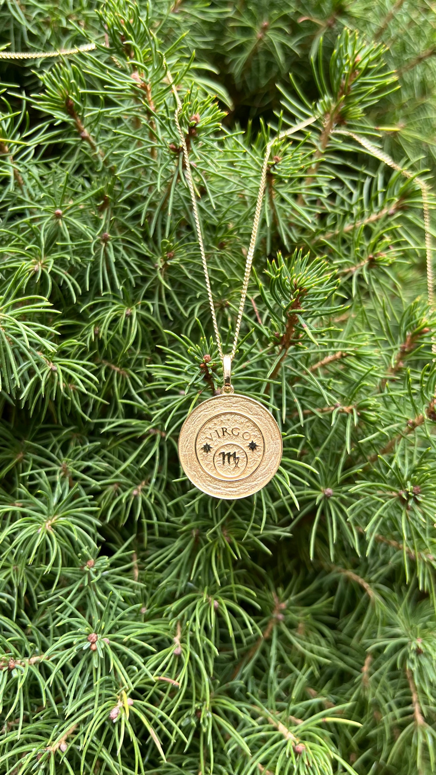 14K Gold Zodiac Pendant