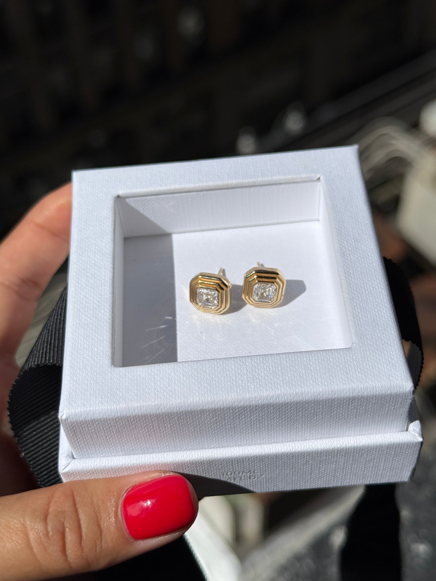 14K  Asher Cut 1.45Ct Lab Grown Diamond Studs Earrings