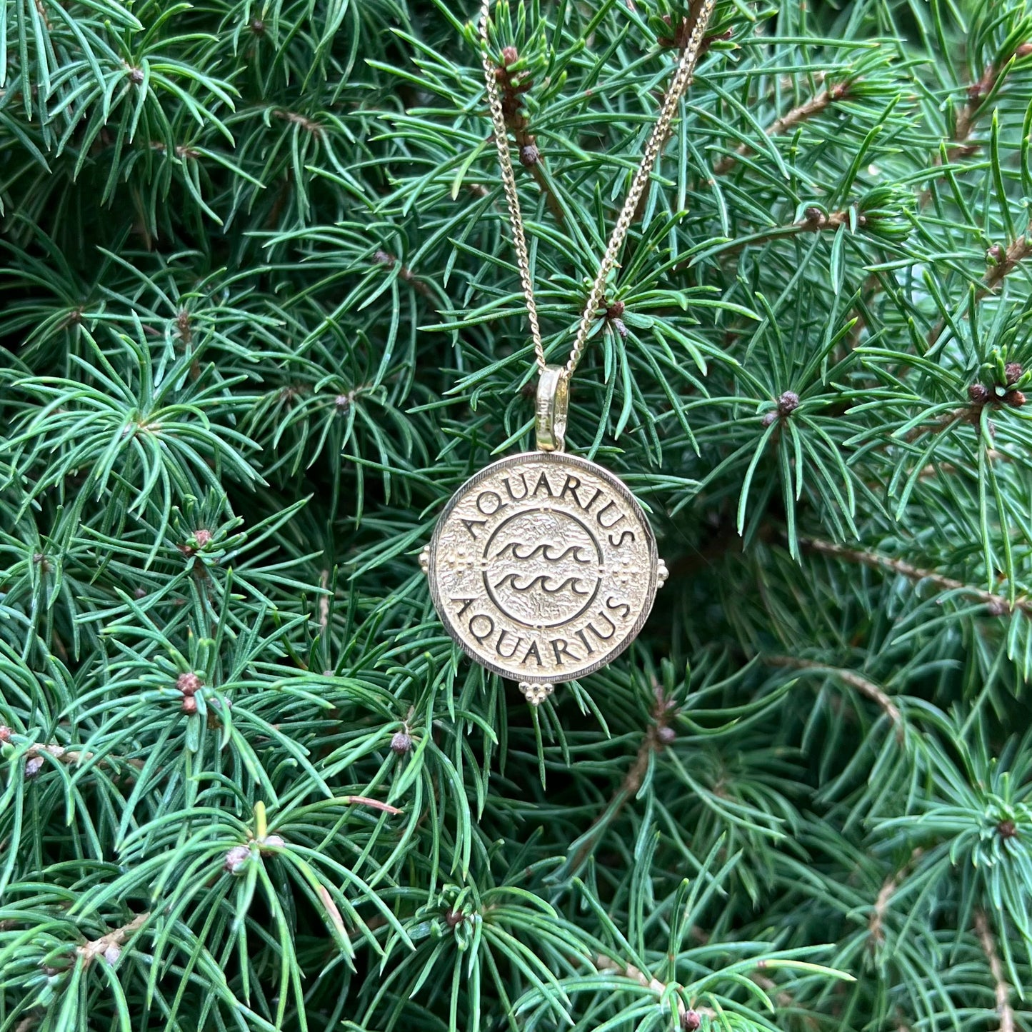 14K Gold Zodiac Pendant