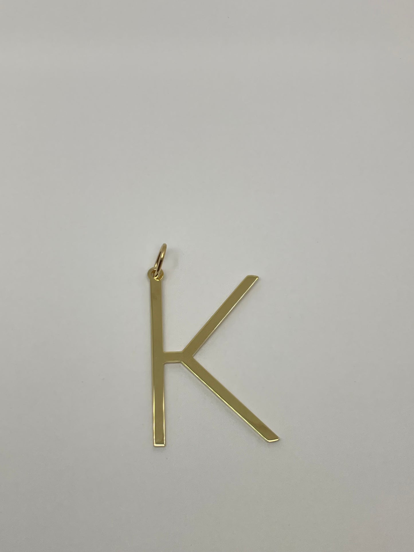 14KY Solid Gold Initial Pendant