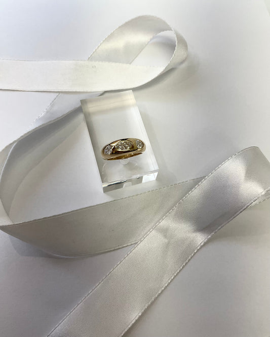 14KY Gold 1.20ct Lab Diamond  Dome Ring