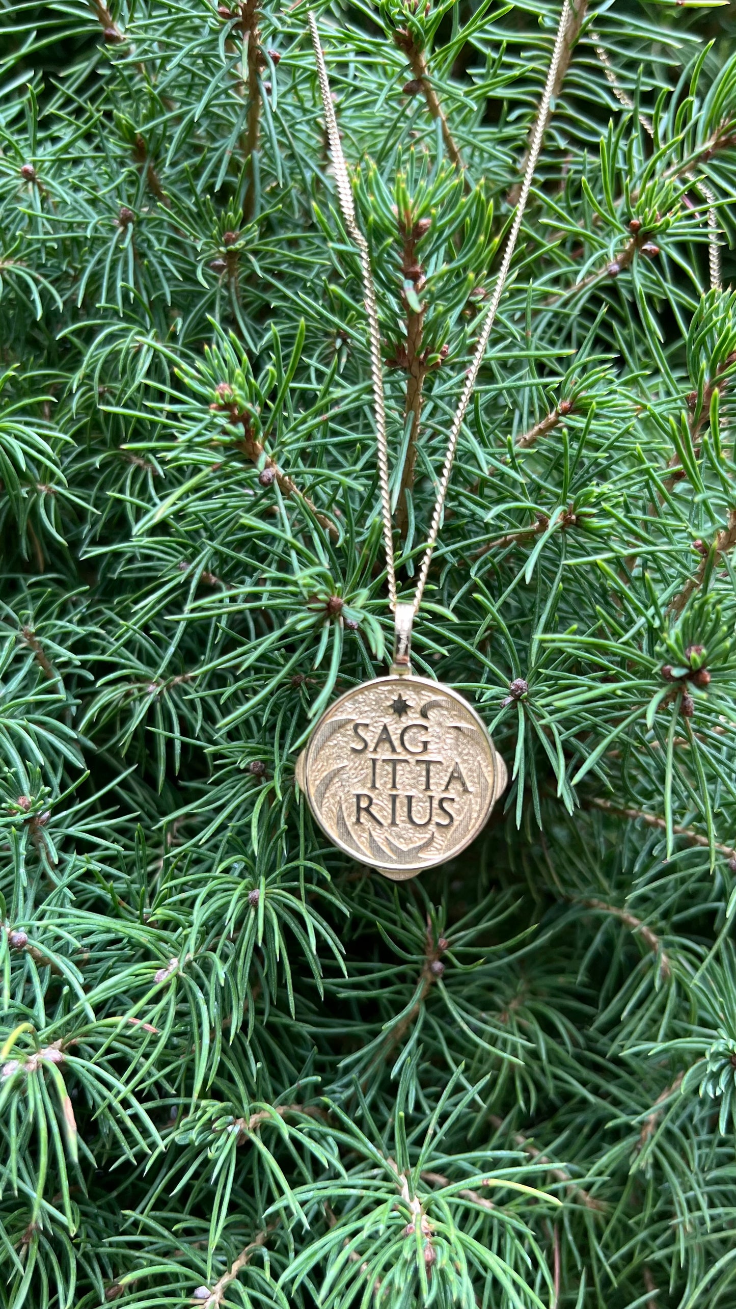 14K Gold Zodiac Pendant