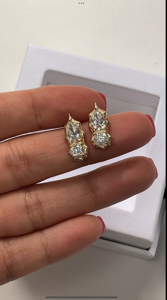 14K  2.65Ct Lab Grown Diamond Studs Earrings
