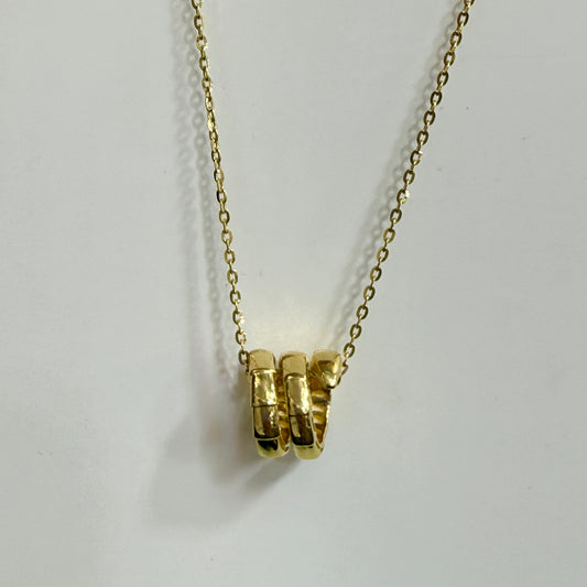18K Gold Snake Pendant on 16” Chain