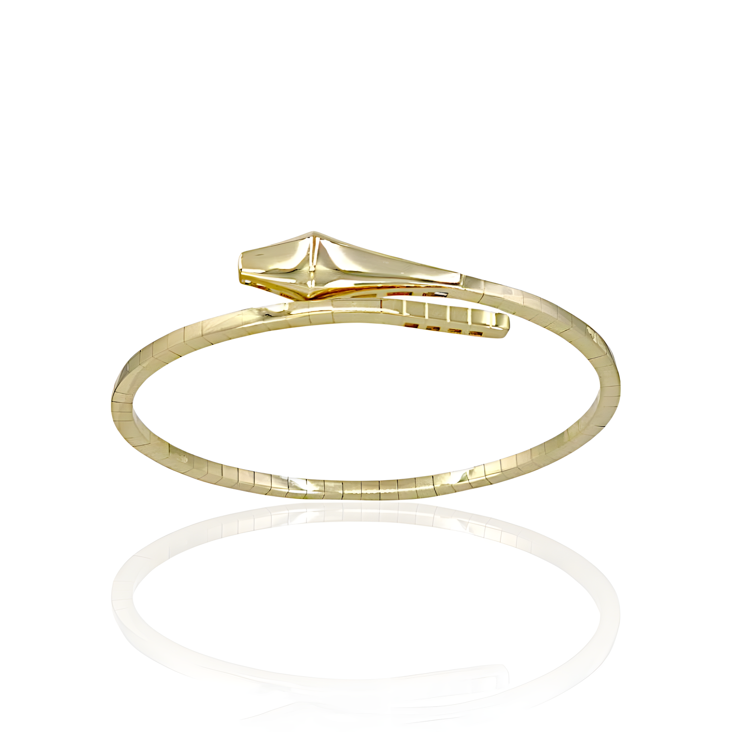 14K Gold Snake Bangel