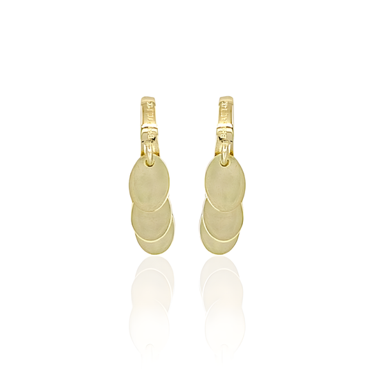 14K Gold Oval Earrings