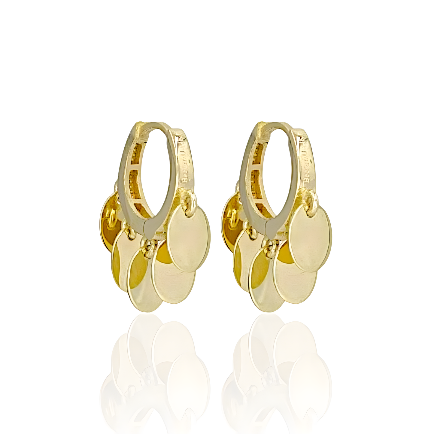 14K Gold Oval Earrings