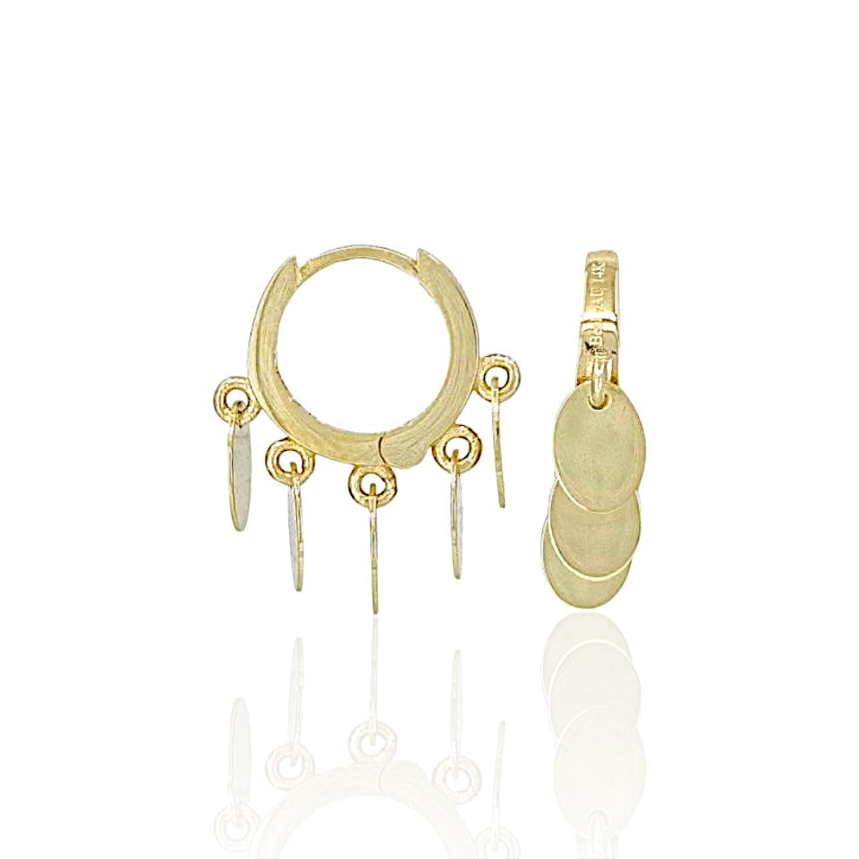14K Gold Oval Earrings