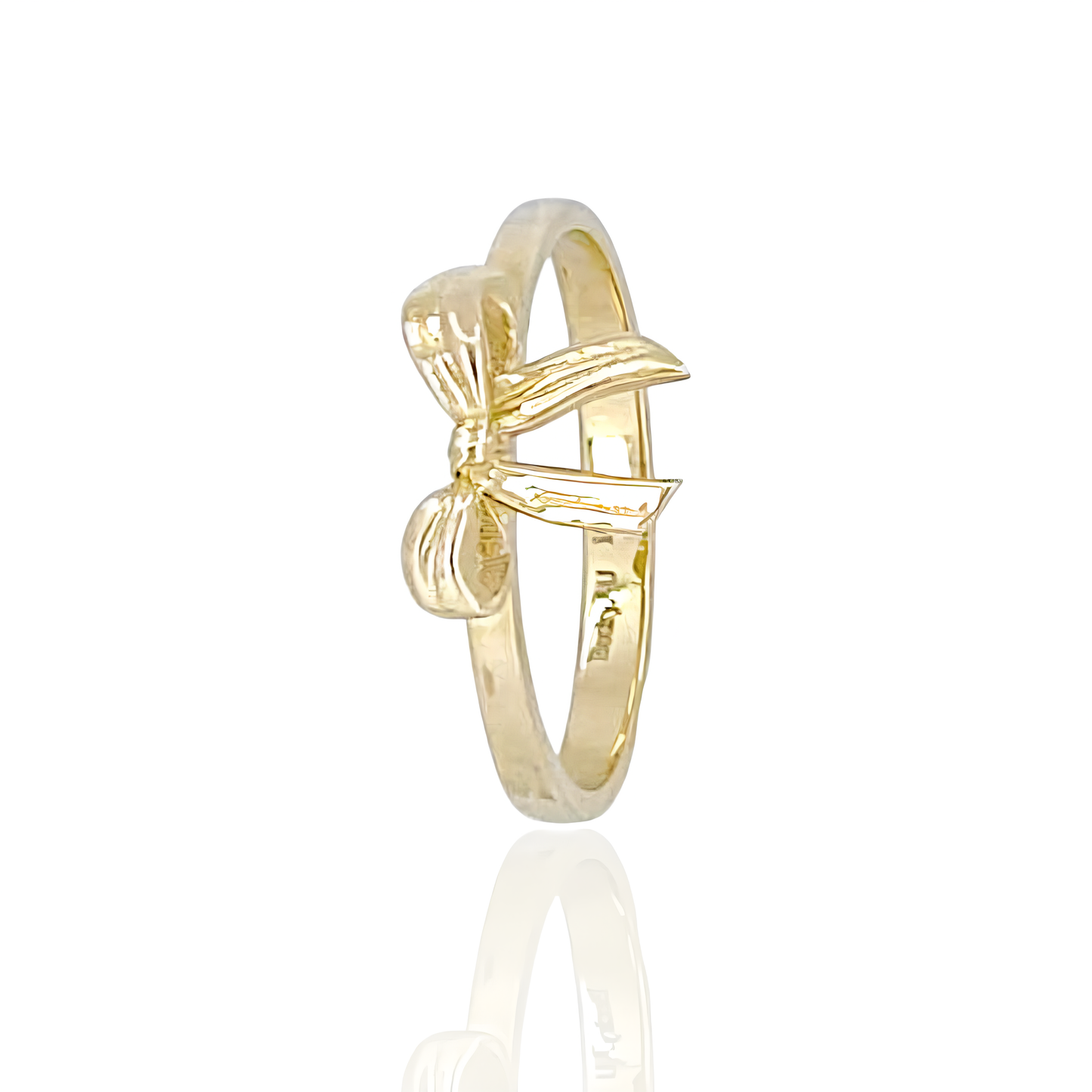 14K Gold Bow Ring