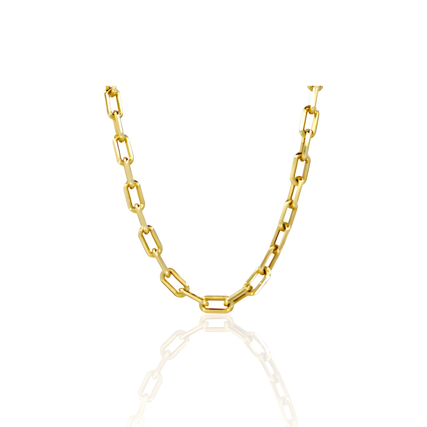 14K Gold Paperclip Necklace