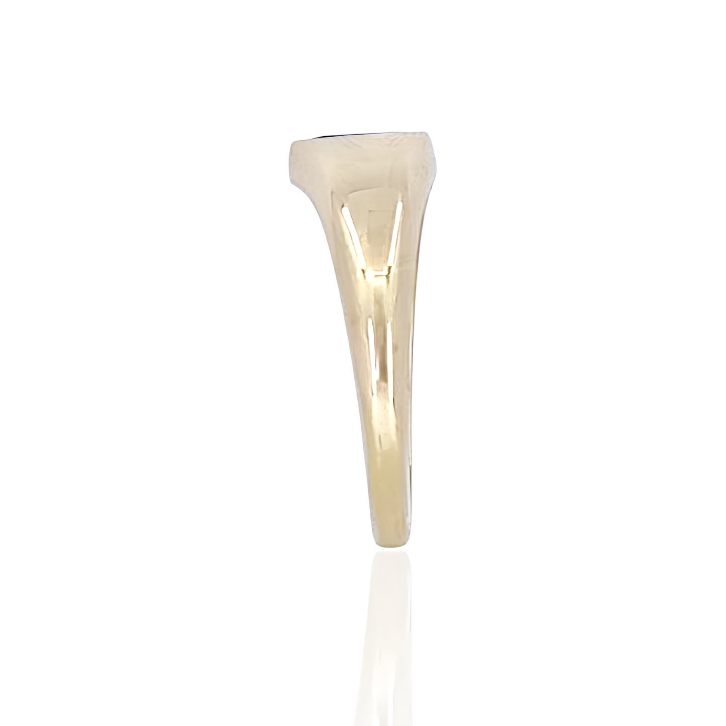 14K Gold Almond shape Stones Ring