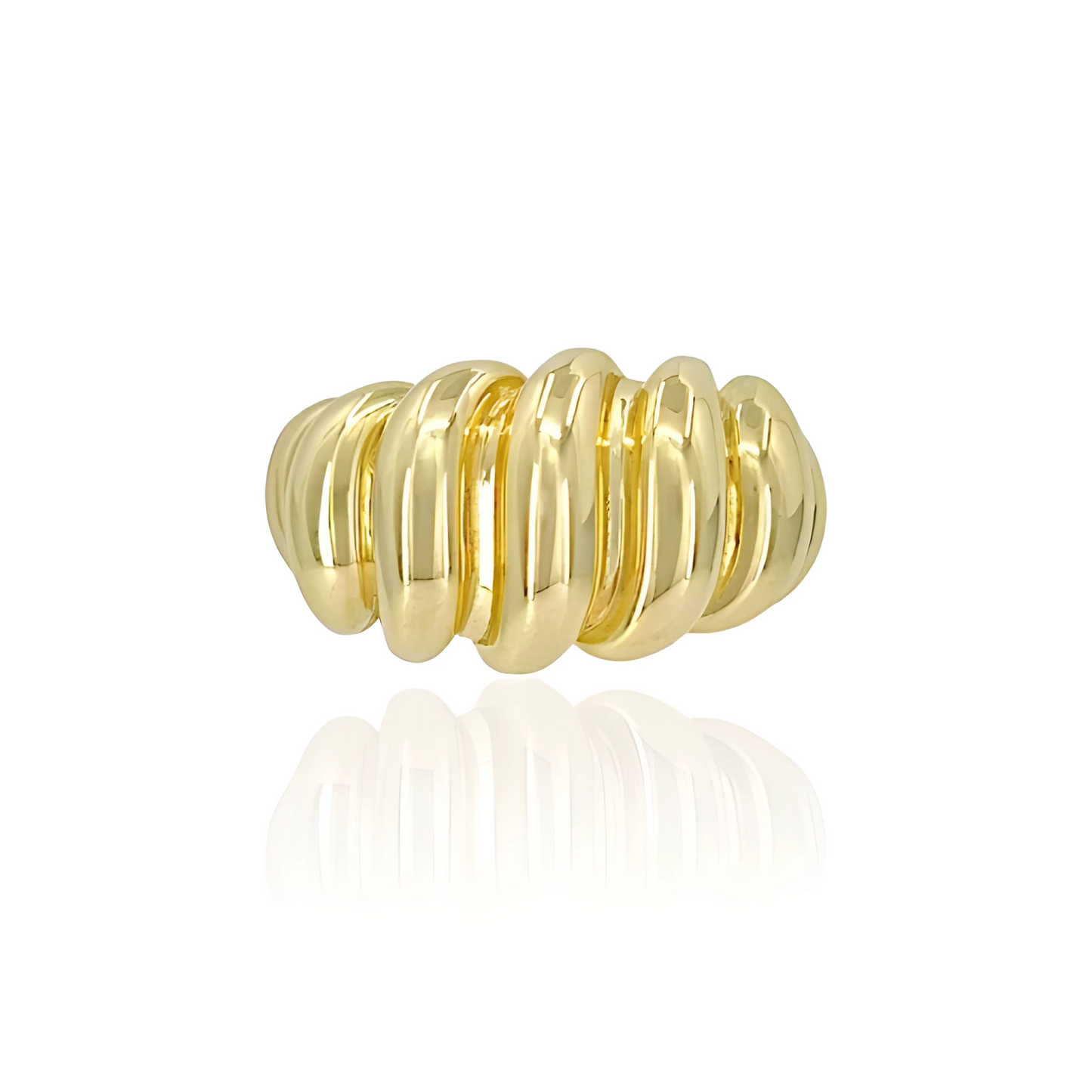 14K Gold Wave Ring