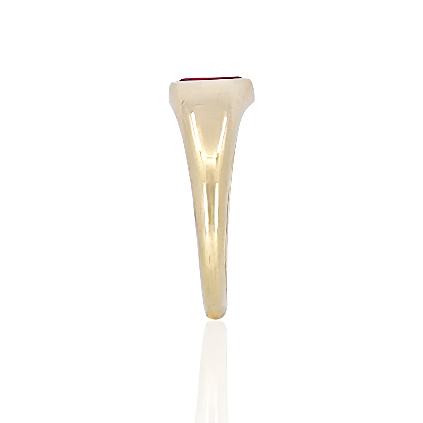 14K Gold Almond shape Stones Ring