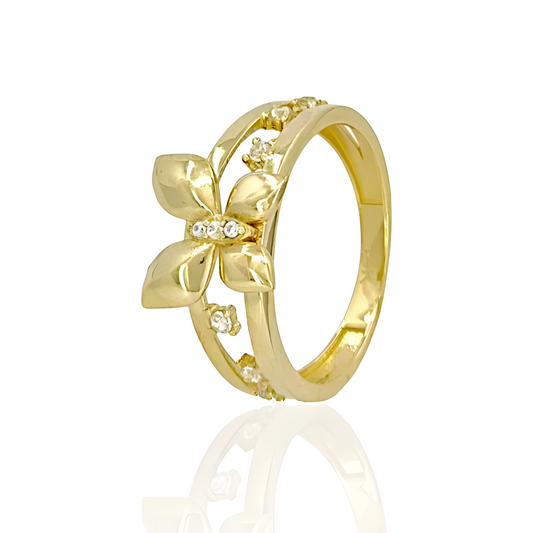 14K Gold Single Butterfly Ring
