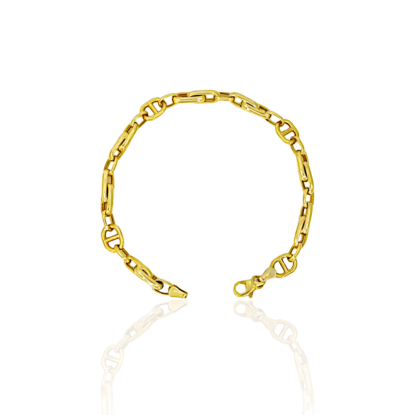 14K Gold Anchor Bracelet
