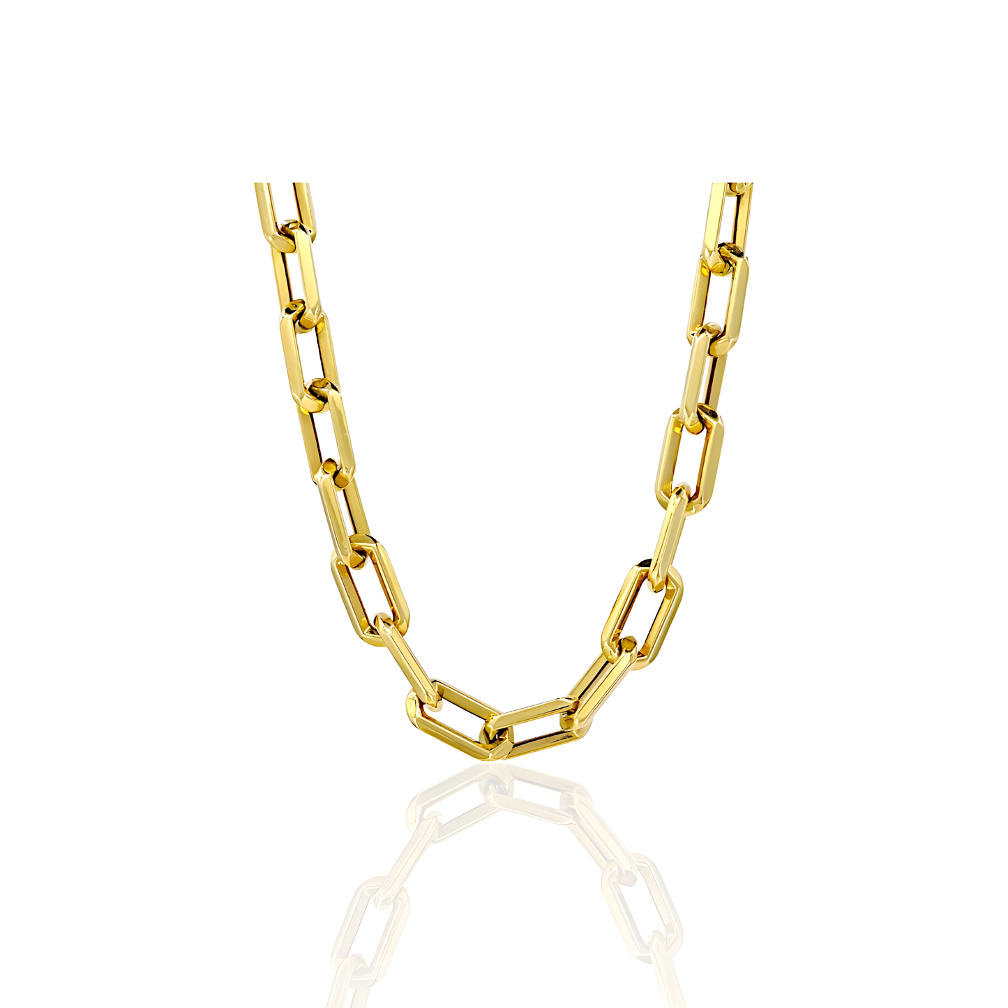 14K Gold Paperclip Necklace
