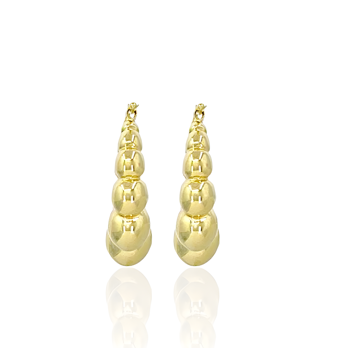 14K Different Croissant Hoop Earrings
