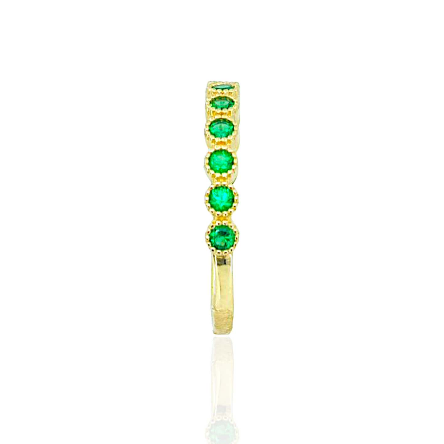 14K Gold Ring with Round Topazes