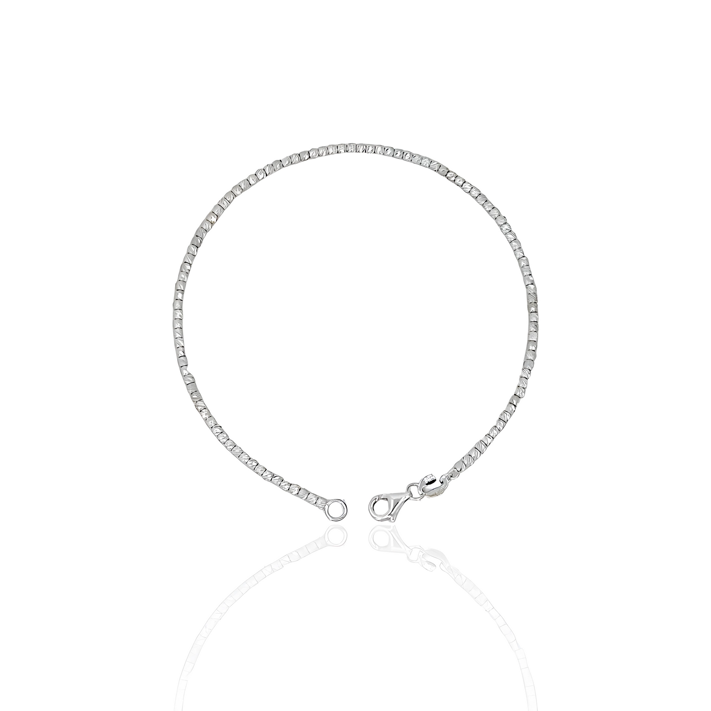14K Gold Diamond Cut Bead Bracelet