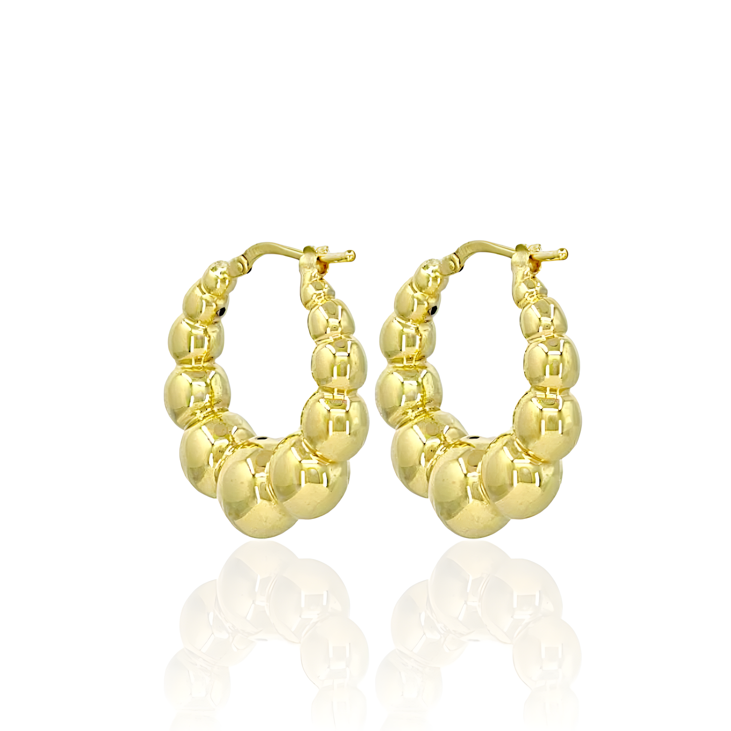 14K Different Croissant Hoop Earrings